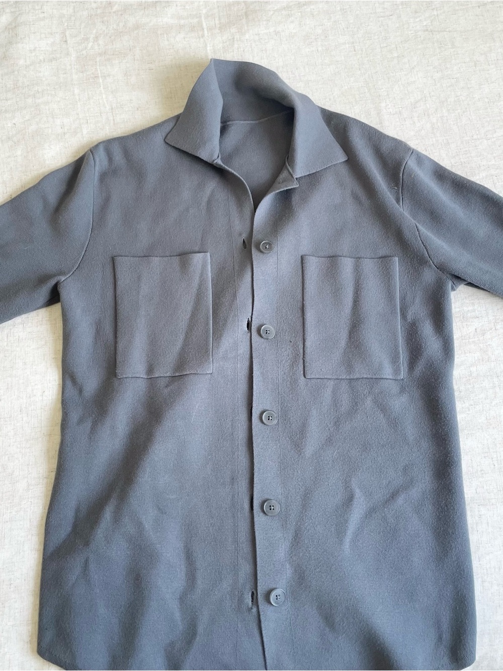 Aritzia gray blue society sweater Gray Button-Up Casual Jacket